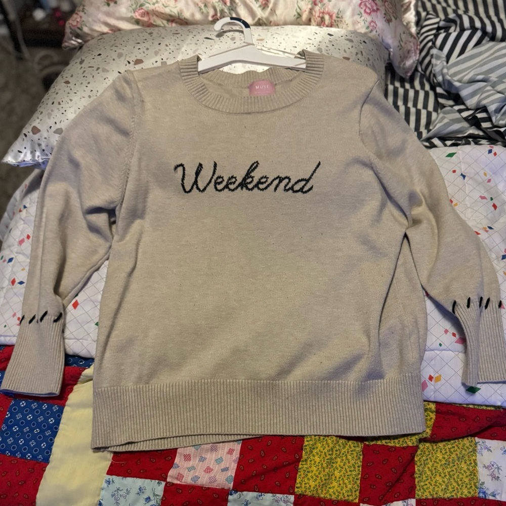 Muse Beige Weekend Sweater